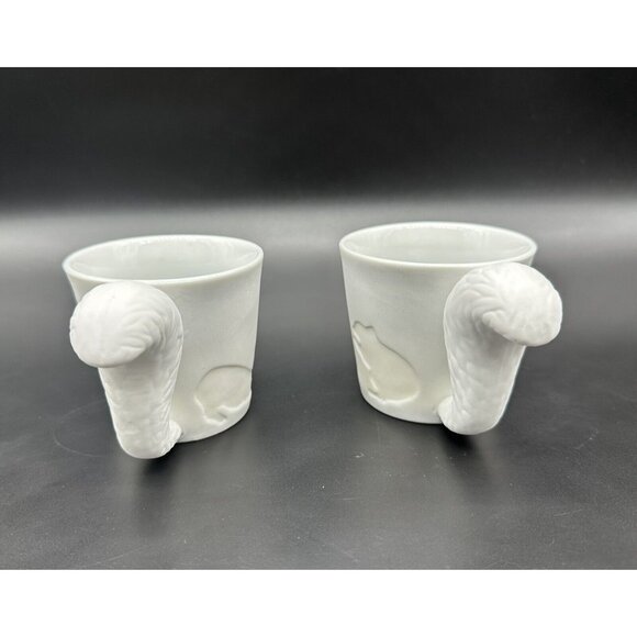KINTO Mugtail Mugs Coffee Cup Squirrel 16239 Porcelain Candle Holder Japan White - Picture 3 of 11